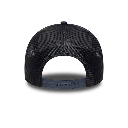 This is a  New Era Patch Navy 9FORTY A-Frame Trucker Adjustable Cap 4