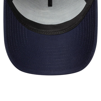 This is a  New Era Patch Navy 9FORTY A-Frame Trucker Adjustable Cap 5