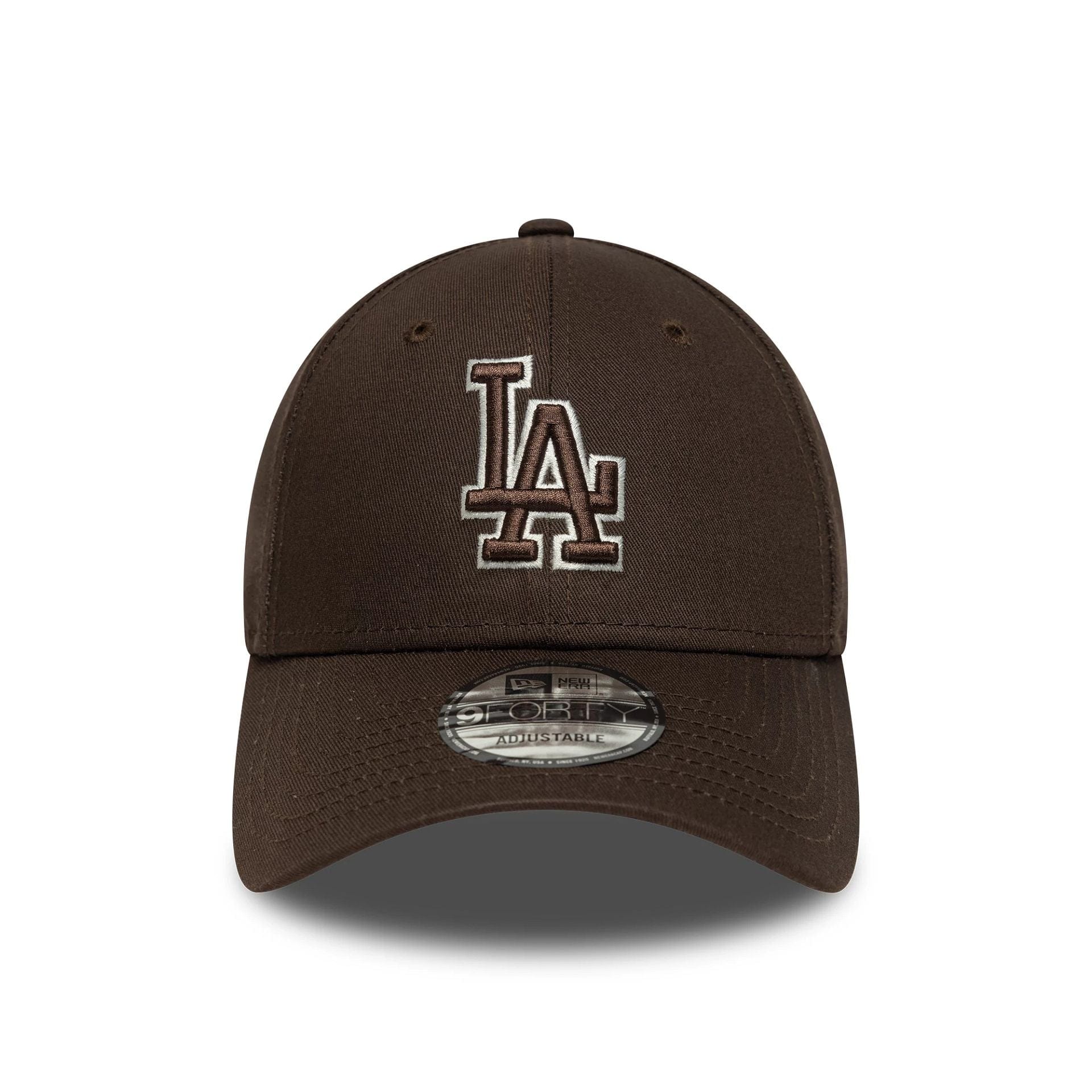 This is a LA Dodgers MLB Team Outline Dark Brown 9FORTY Adjustable Cap 2