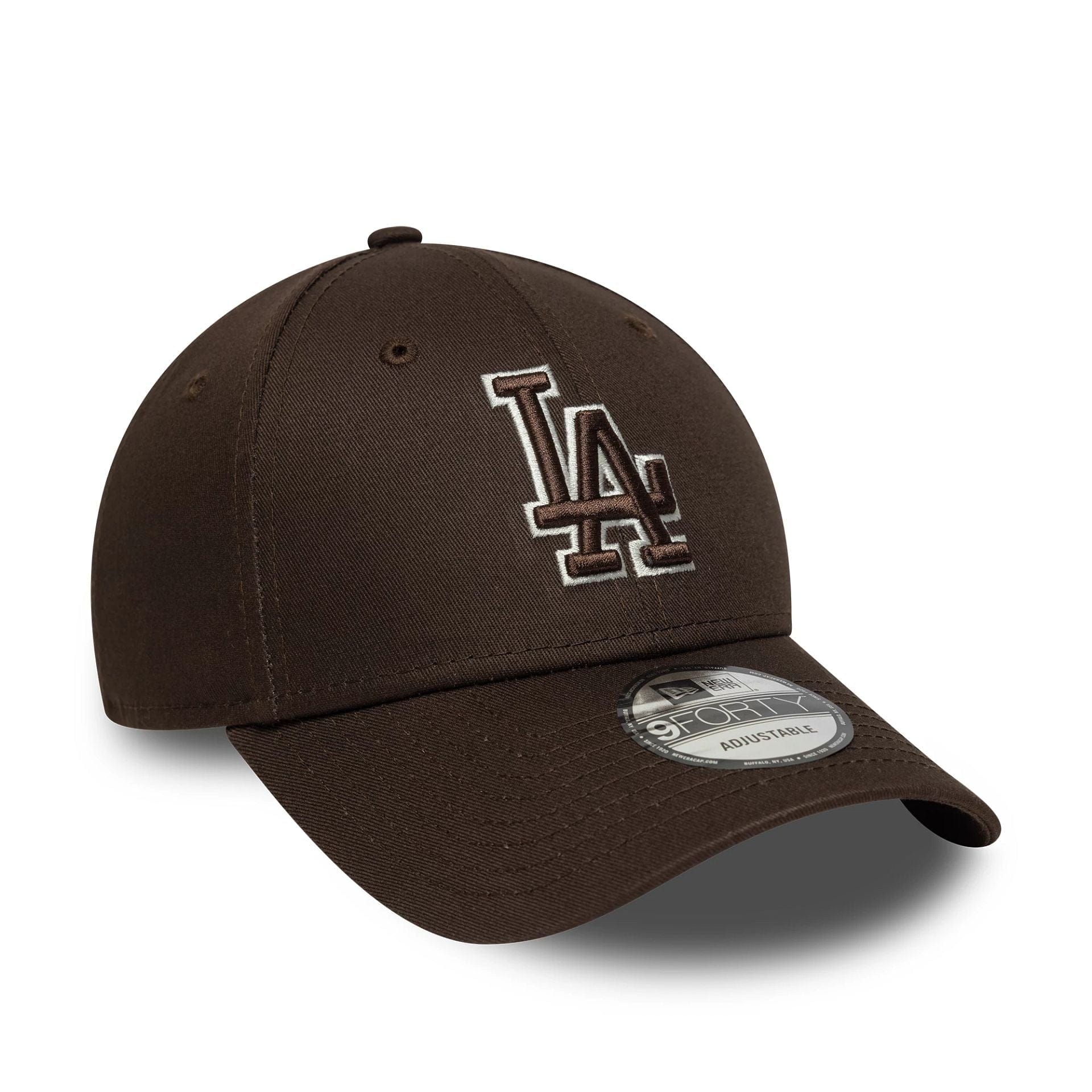This is a LA Dodgers MLB Team Outline Dark Brown 9FORTY Adjustable Cap 3