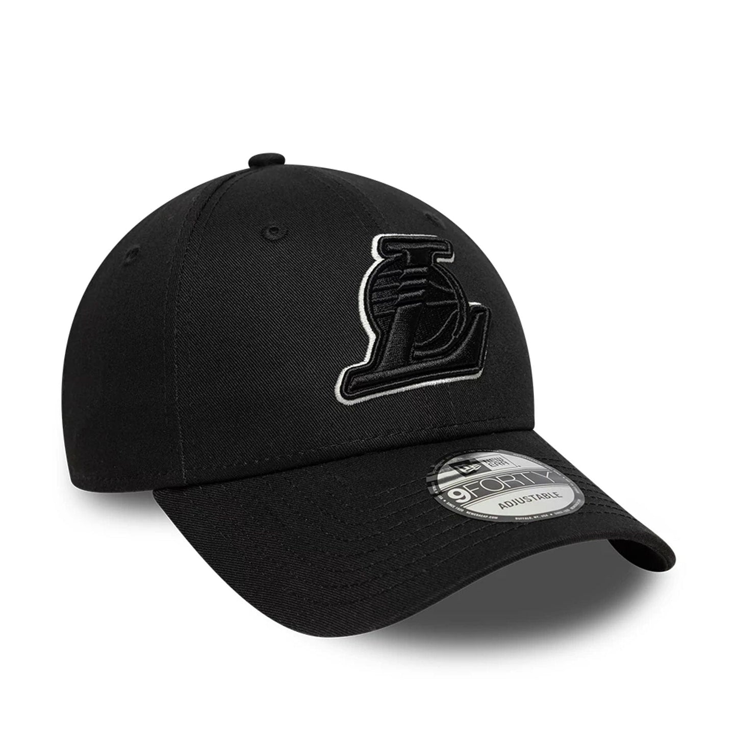 This is a LA Lakers NBA Team Outline Black 9FORTY Adjustable Cap 3
