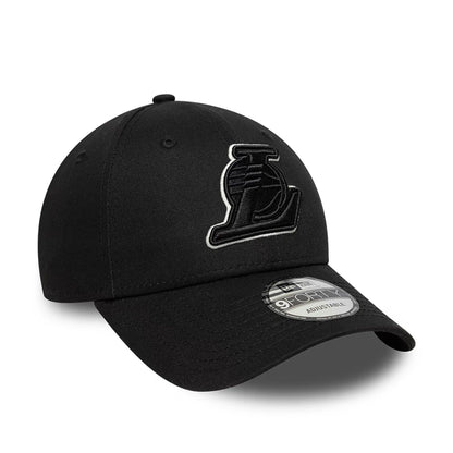 This is a LA Lakers NBA Team Outline Black 9FORTY Adjustable Cap 3