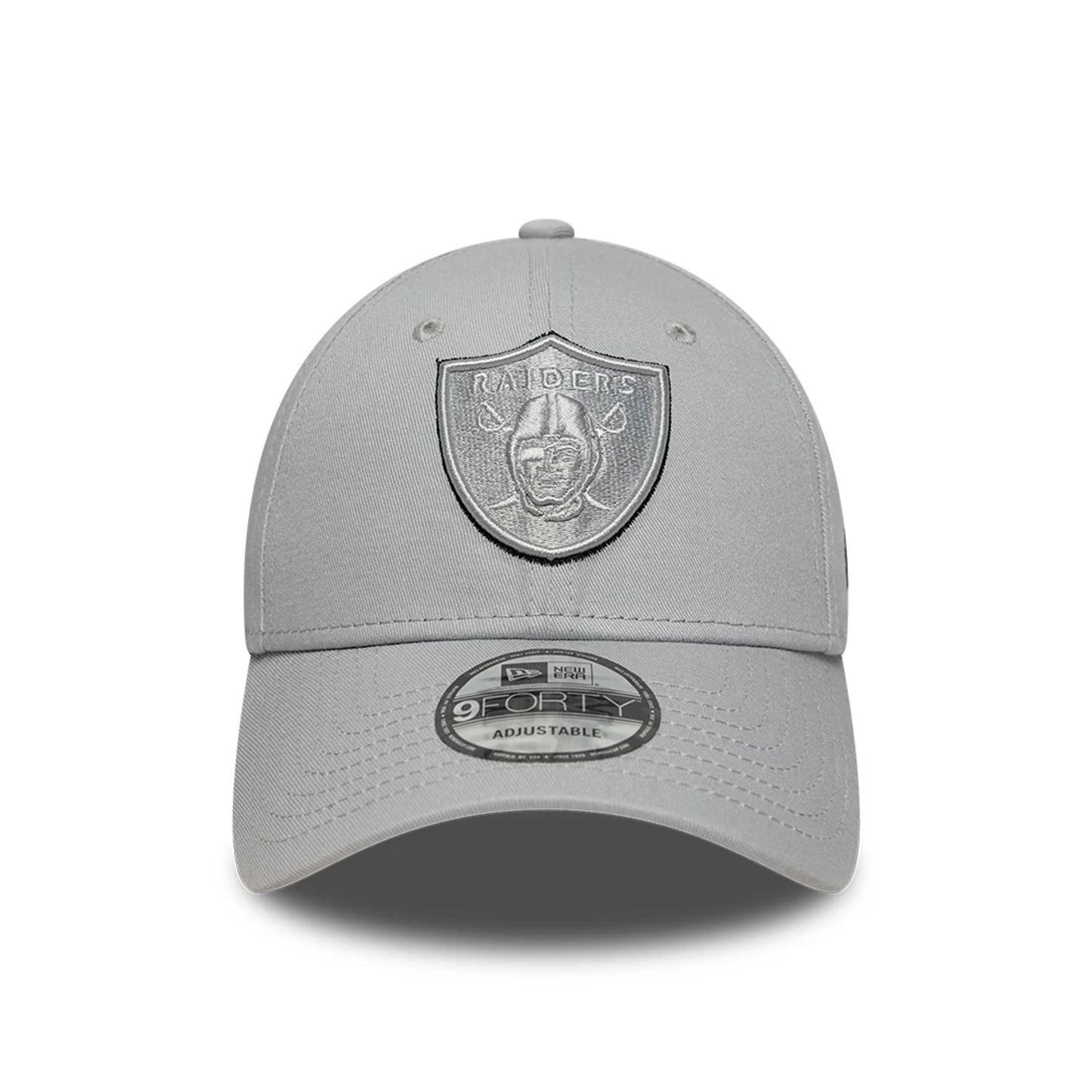 This is a Las Vegas Raiders NFL Team Outline Grey 9FORTY Adjustable Cap 2