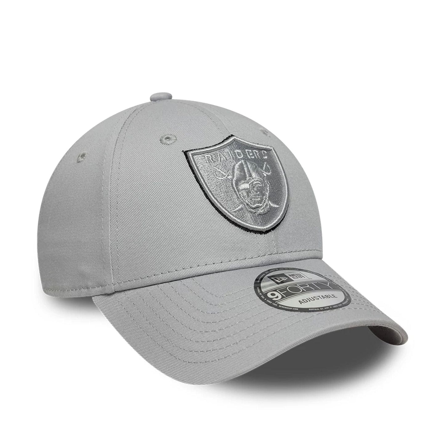 This is a Las Vegas Raiders NFL Team Outline Grey 9FORTY Adjustable Cap 3