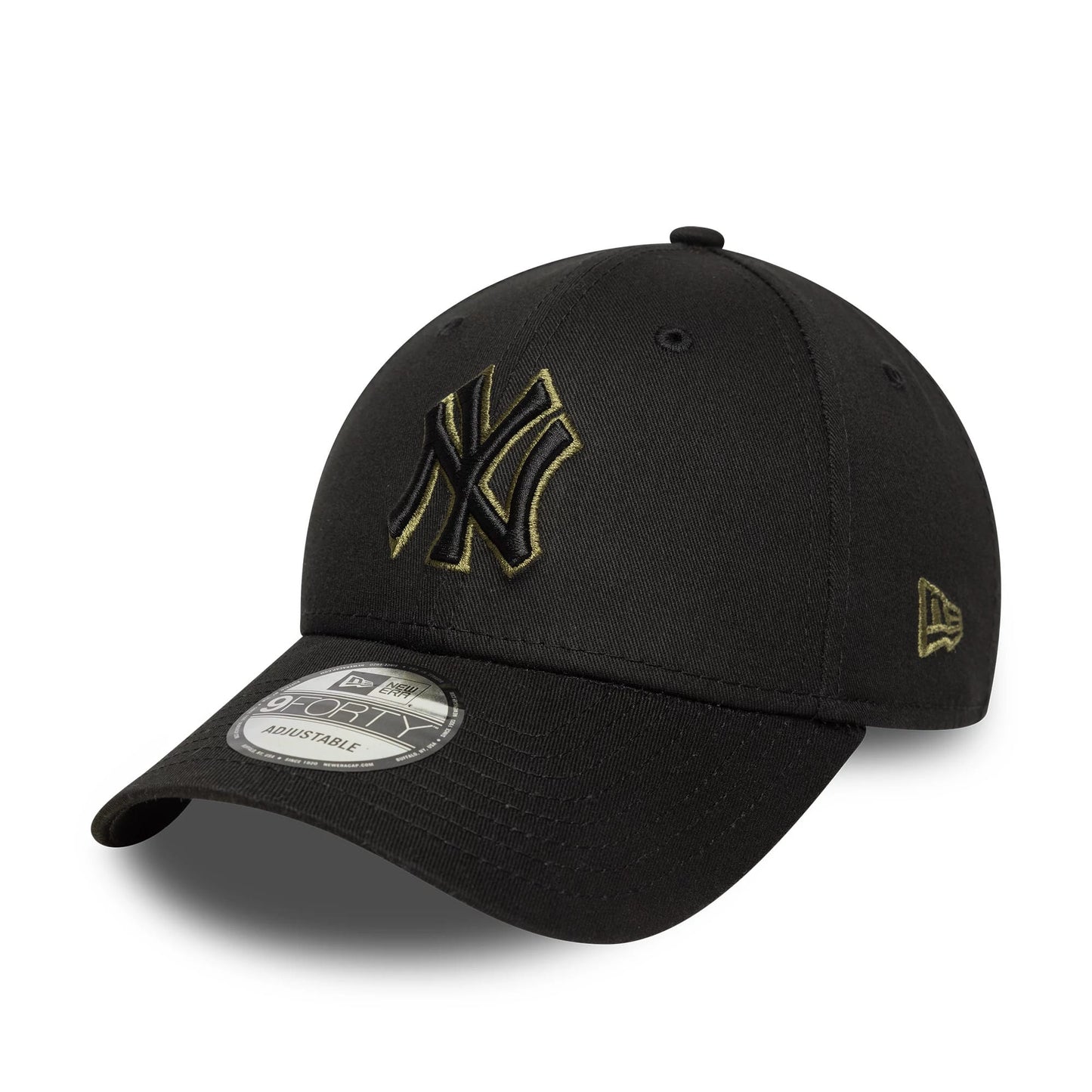 This is a New York Yankees MLB Team Outline Black 9FORTY Adjustable Cap 1