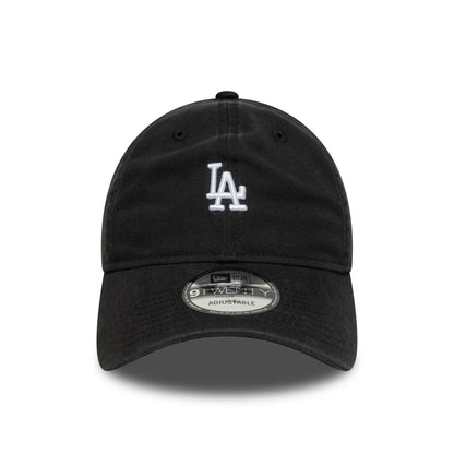 This is a LA Dodgers MLB Washed Mini Logo Black 9TWENTY Adjustable Cap 2