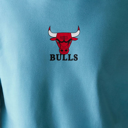 The Male model is wearing Chicago Bulls NBA Pastel Blue T-Shirt 4