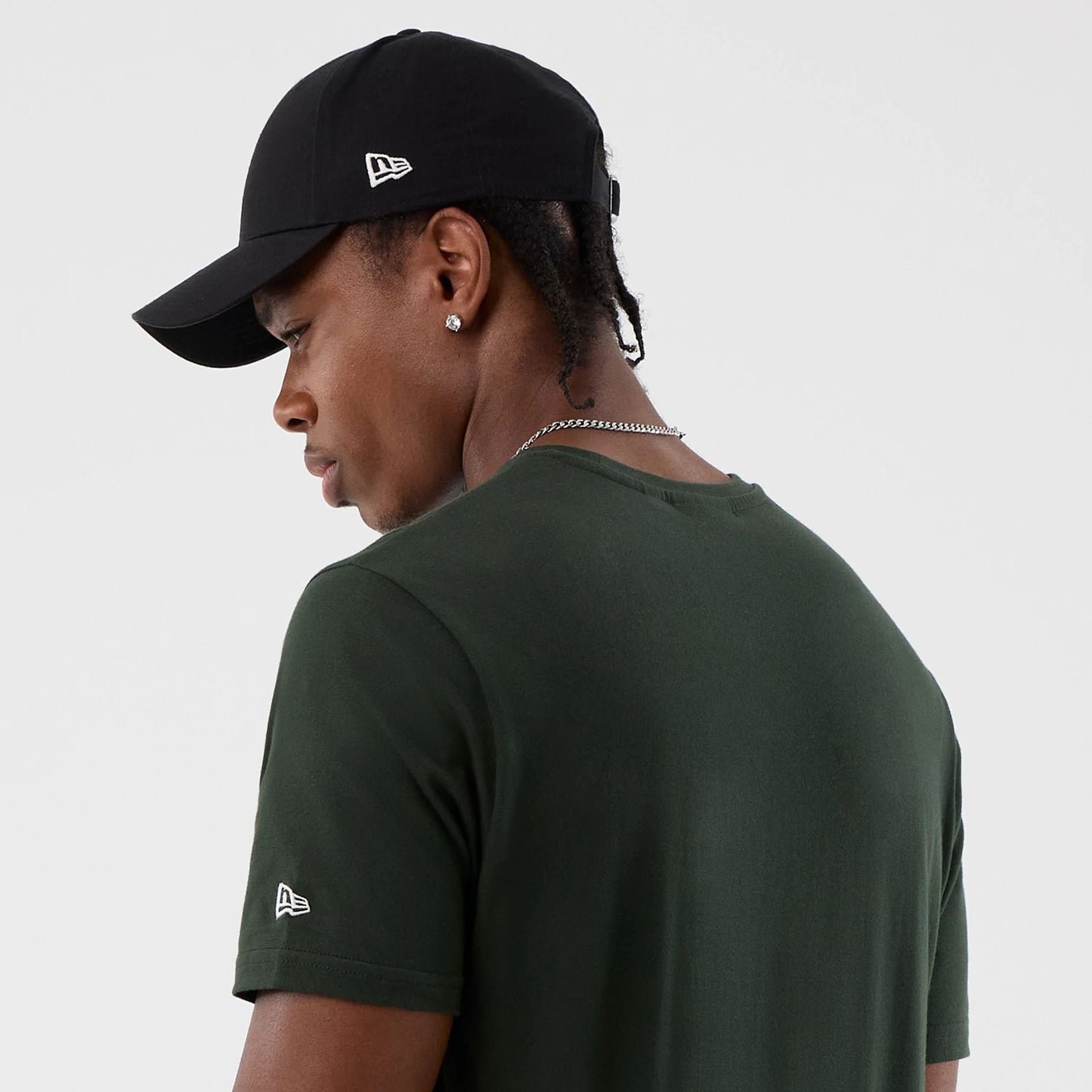 The Male model is wearing LA Dodgers MLB Dark Green T-Shirt 7