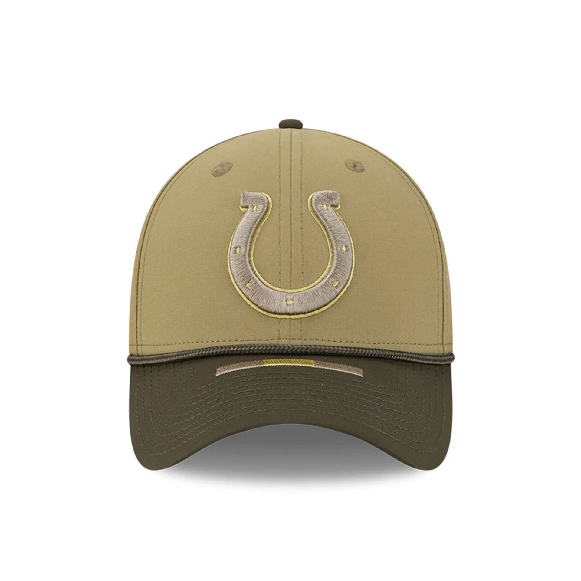 This is a Indianapolis Colts NFL Salute To Service 2025 Dark Green 39THIRTY Stretch Fit Cap 2