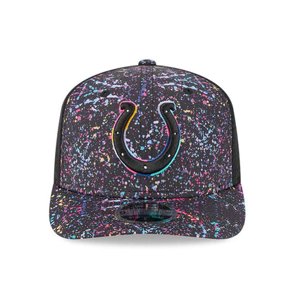 This is a Indianapolis Colts NFL Crucial Catch 2025 Black 9SEVENTY Stretch Snap Adjustable Cap 2