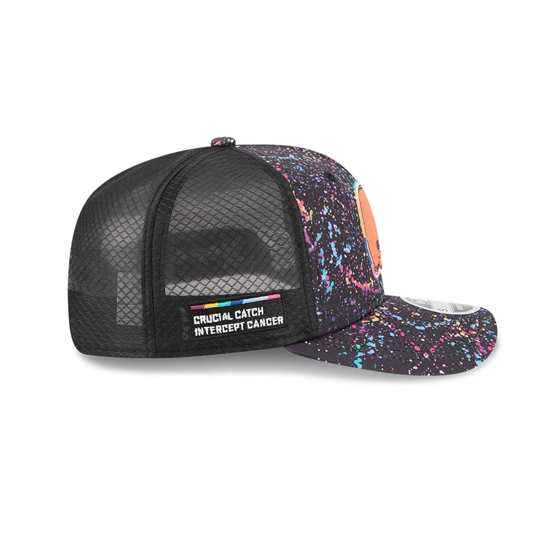 This is a Cleveland Browns NFL Crucial Catch 2025 Black 9SEVENTY Stretch Snap Adjustable Cap 4