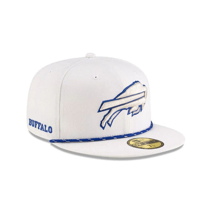 This is a Buffalo Bills NFL Rivalry 2025 White 59FIFTY Fitted Cap 1