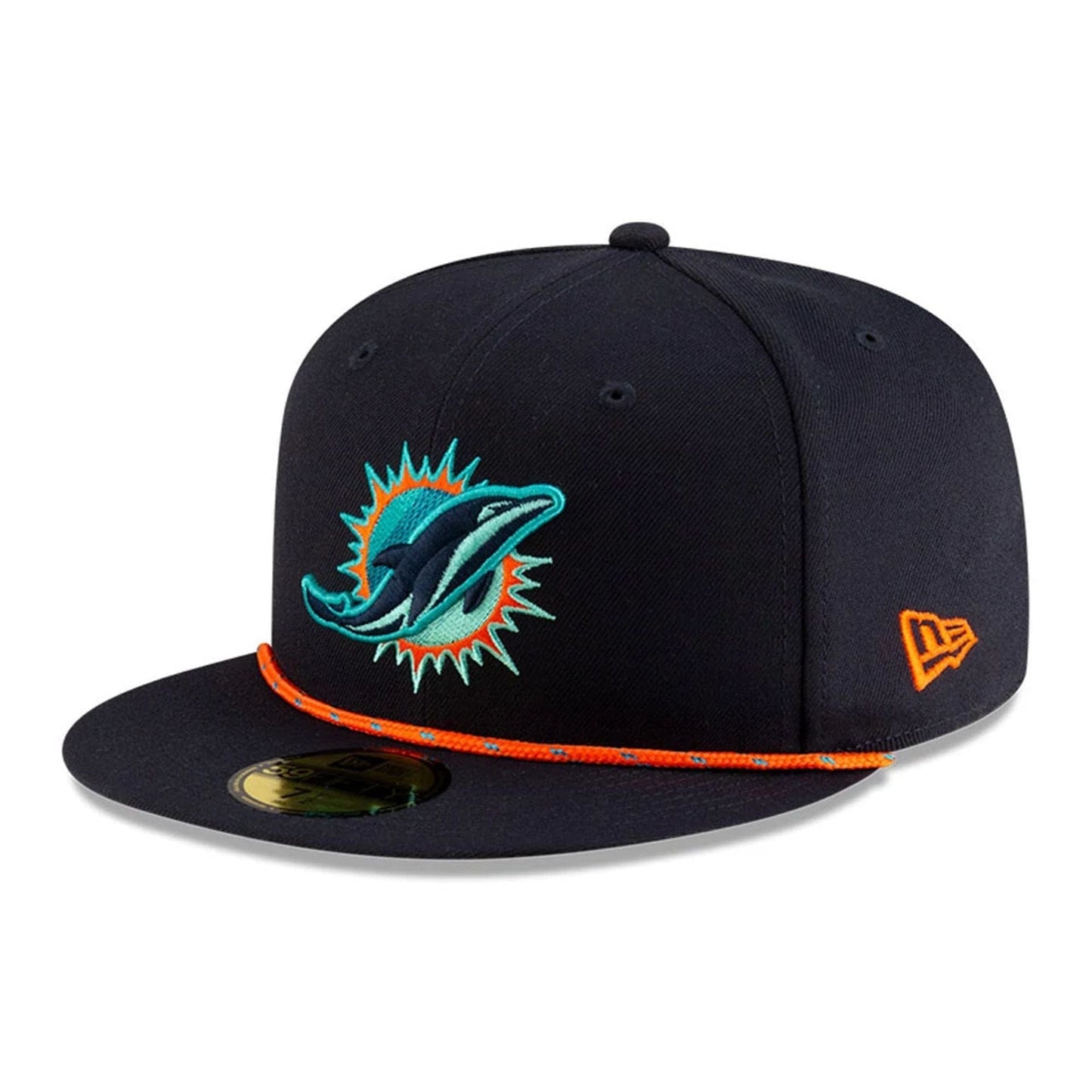 This is a Miami Dolphins NFL Rivalry 2025 Navy 59FIFTY Fitted Cap 4