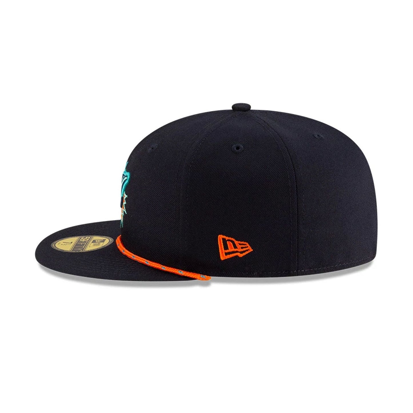 This is a Miami Dolphins NFL Rivalry 2025 Navy 59FIFTY Fitted Cap 5