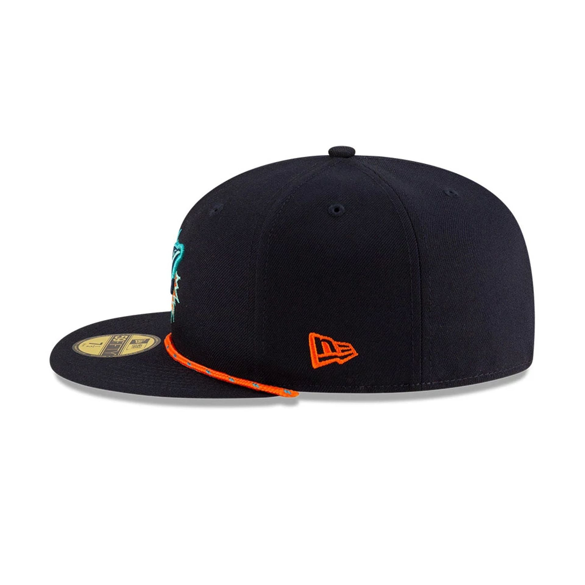 This is a Miami Dolphins NFL Rivalry 2025 Navy 59FIFTY Fitted Cap 5