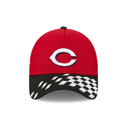 This is a Cincinnati Reds MLB Bristol 2025 Red 9FORTY A-Frame Adjustable Cap 3
