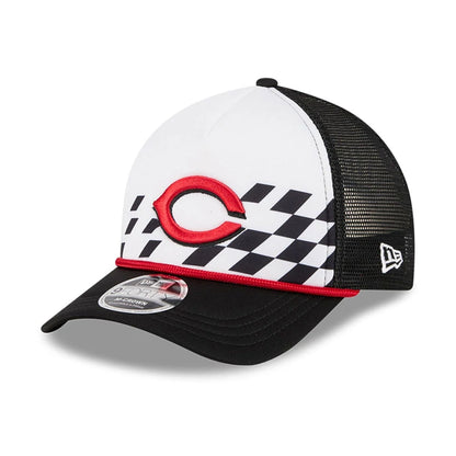 This is a Cincinnati Reds MLB Bristol 2025 Black 9FORTY M-Crown A-Frame Adjustable Cap 3