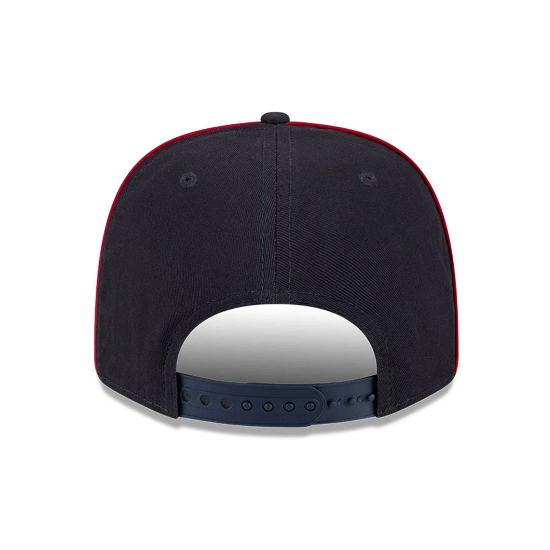 This is a Atlanta Braves MLB Bristol 2025 Navy 9SEVENTY Stretch Snap Adjustable Cap 6
