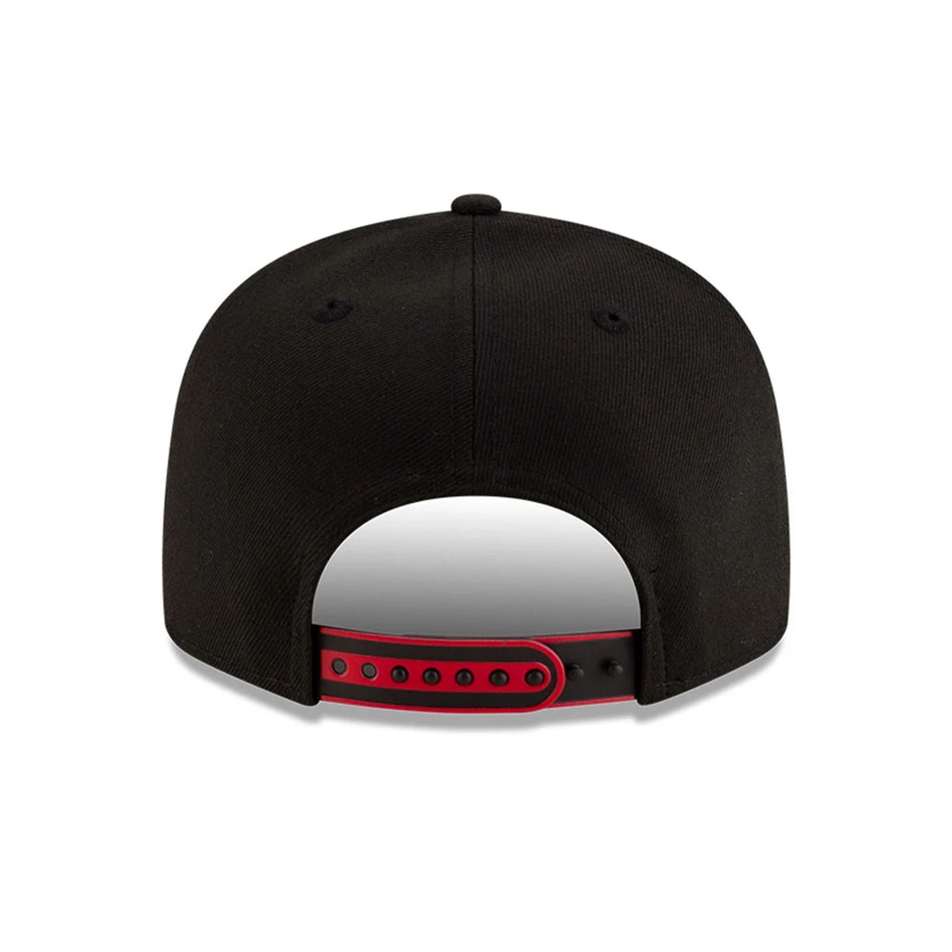 This is a Chicago Bulls NBA Tip Off 2025 Black 9FIFTY Split Panel Snapback Adjustable Cap 7