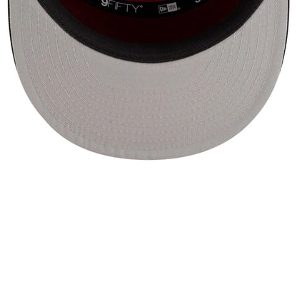 This is a Miami Heat NBA Tip Off 2025 Black 9FIFTY Split Panel Snapback Adjustable Cap 2