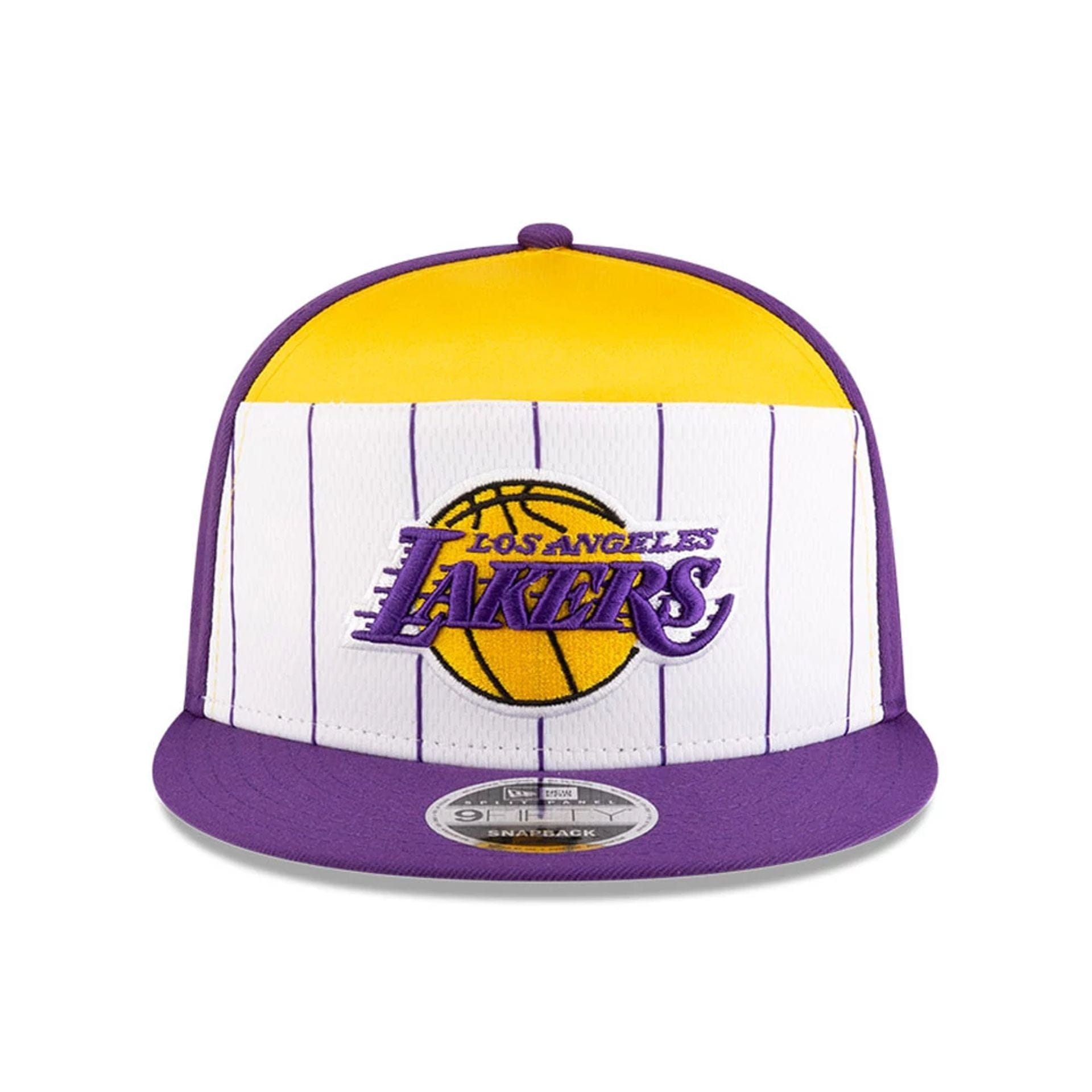 This is a LA Lakers NBA Tip Off 2025 Purple 9FIFTY Split Panel Snapback Adjustable Cap 3