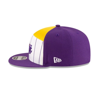 This is a LA Lakers NBA Tip Off 2025 Purple 9FIFTY Split Panel Snapback Adjustable Cap 6