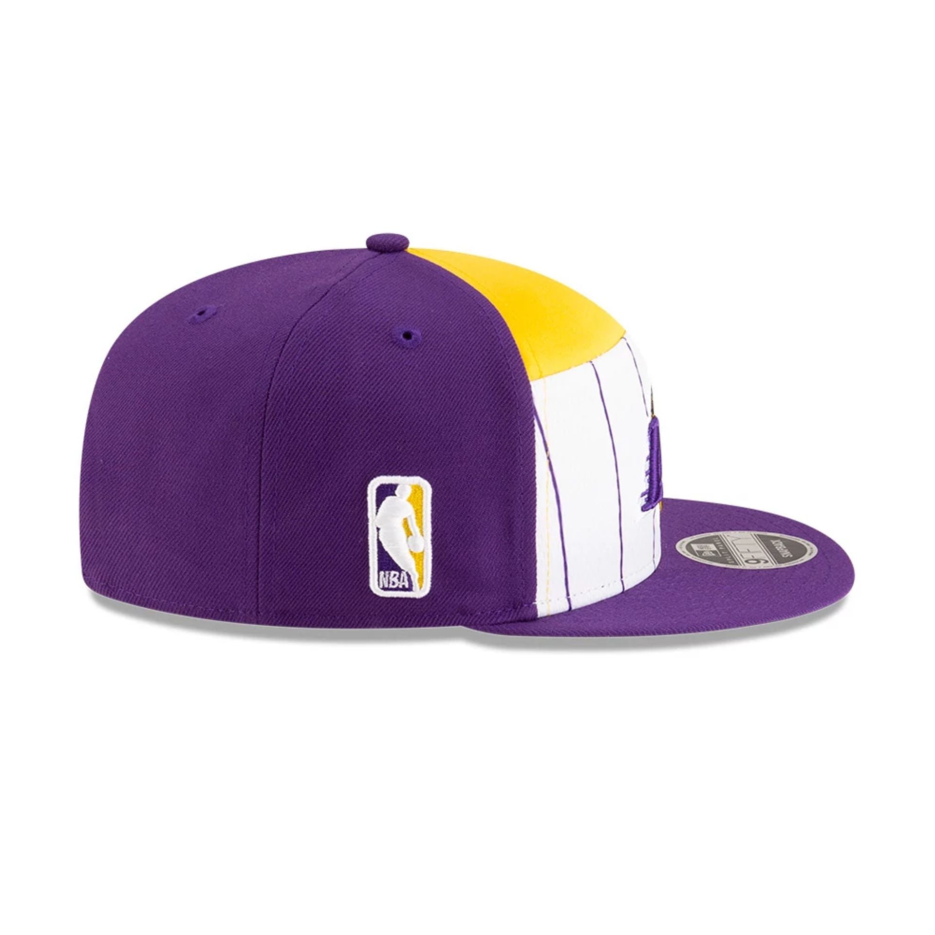 This is a LA Lakers NBA Tip Off 2025 Purple 9FIFTY Split Panel Snapback Adjustable Cap 5