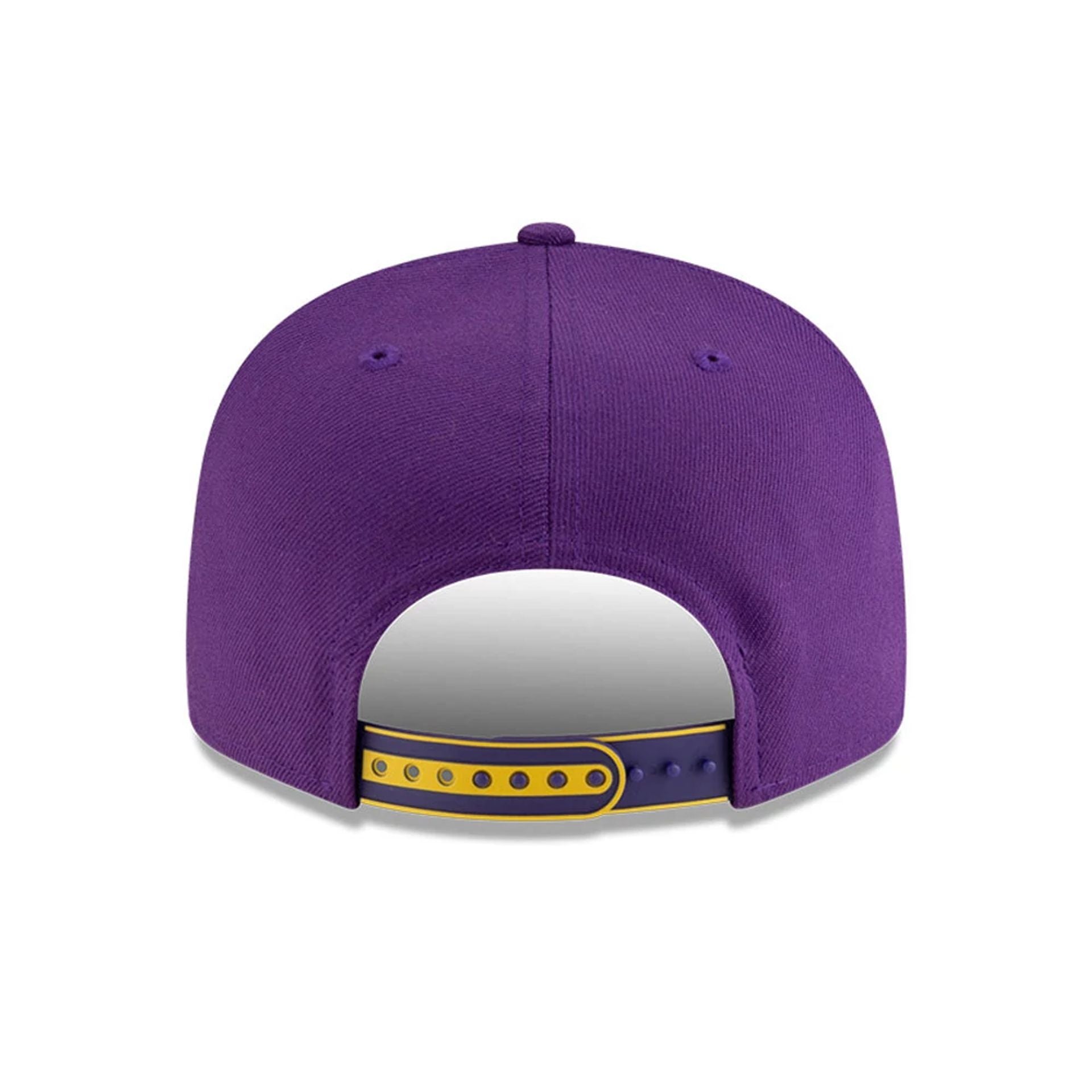 This is a LA Lakers NBA Tip Off 2025 Purple 9FIFTY Split Panel Snapback Adjustable Cap 7