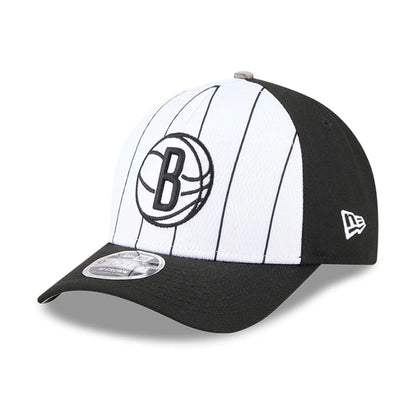This is a Brooklyn Nets NBA Tip Off 2025 Black 9FORTY M-Crown A-Frame Adjustable Cap 1