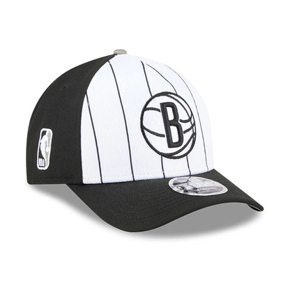 This is a Brooklyn Nets NBA Tip Off 2025 Black 9FORTY M-Crown A-Frame Adjustable Cap 4