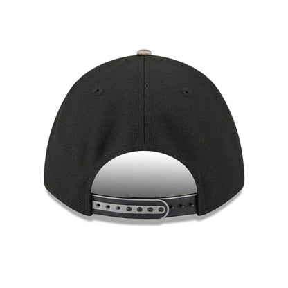 This is a Brooklyn Nets NBA Tip Off 2025 Black 9FORTY M-Crown A-Frame Adjustable Cap 5