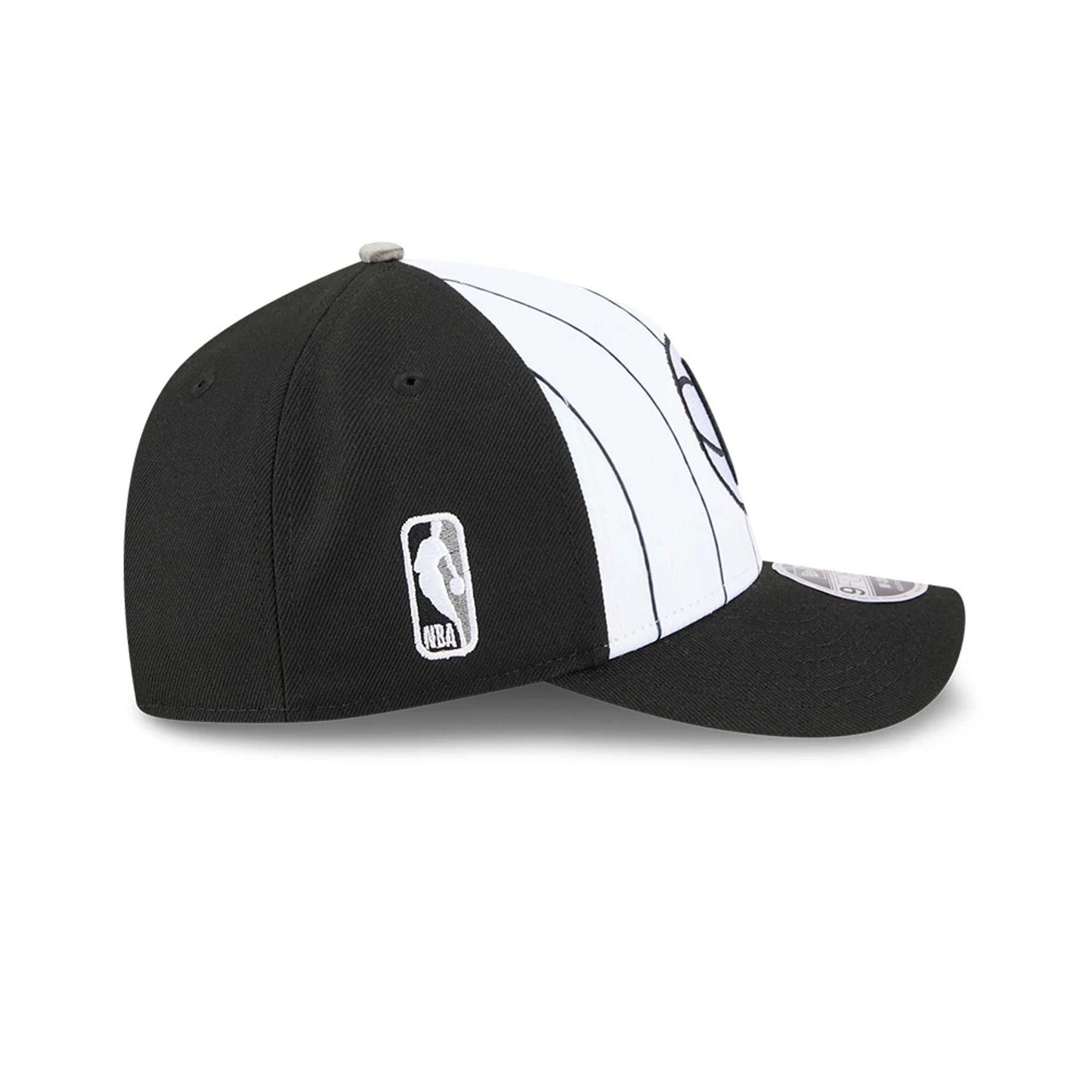 This is a Brooklyn Nets NBA Tip Off 2025 Black 9FORTY M-Crown A-Frame Adjustable Cap 6
