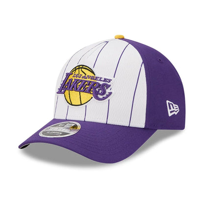 This is a LA Lakers NBA Tip Off 2025 Purple 9FORTY M-Crown A-Frame Adjustable Cap 1