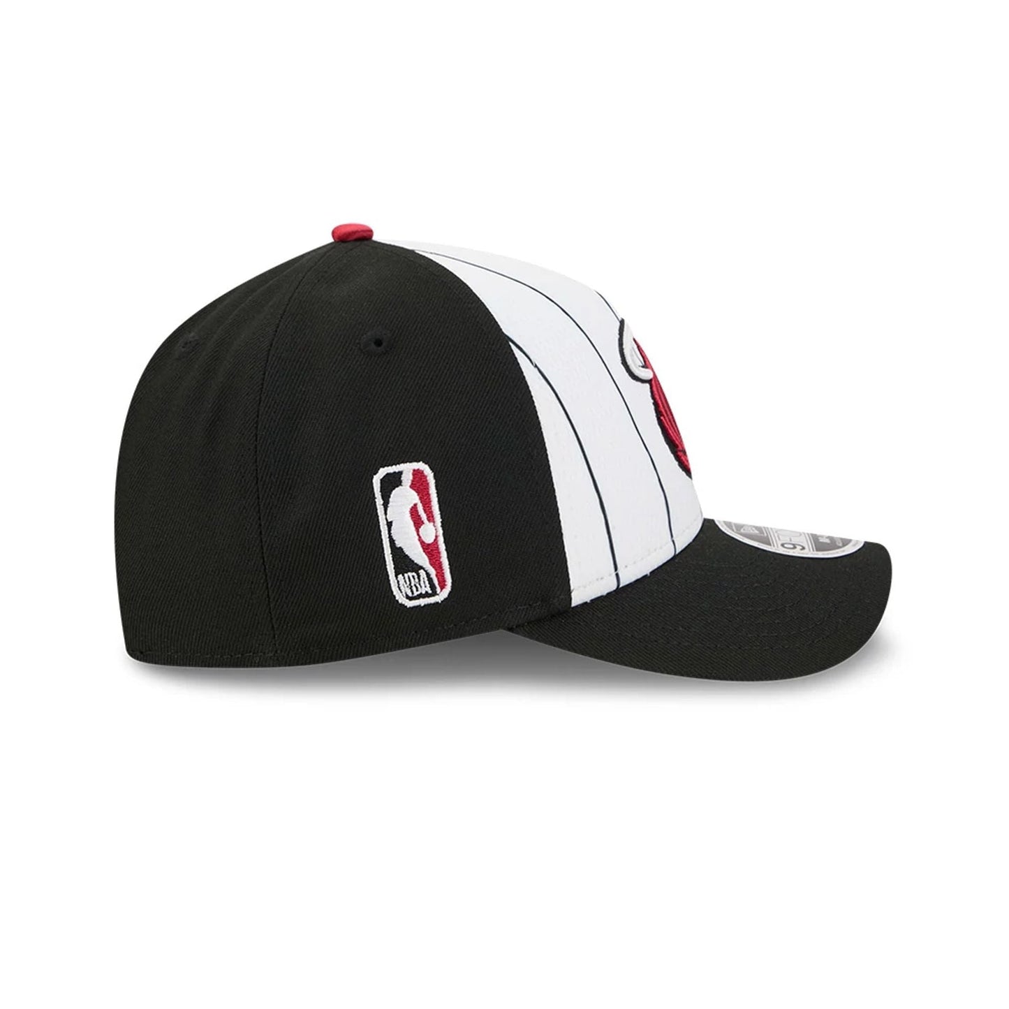 This is a Miami Heat NBA Tip Off 2025 Black 9FORTY M-Crown A-Frame Adjustable Cap 6