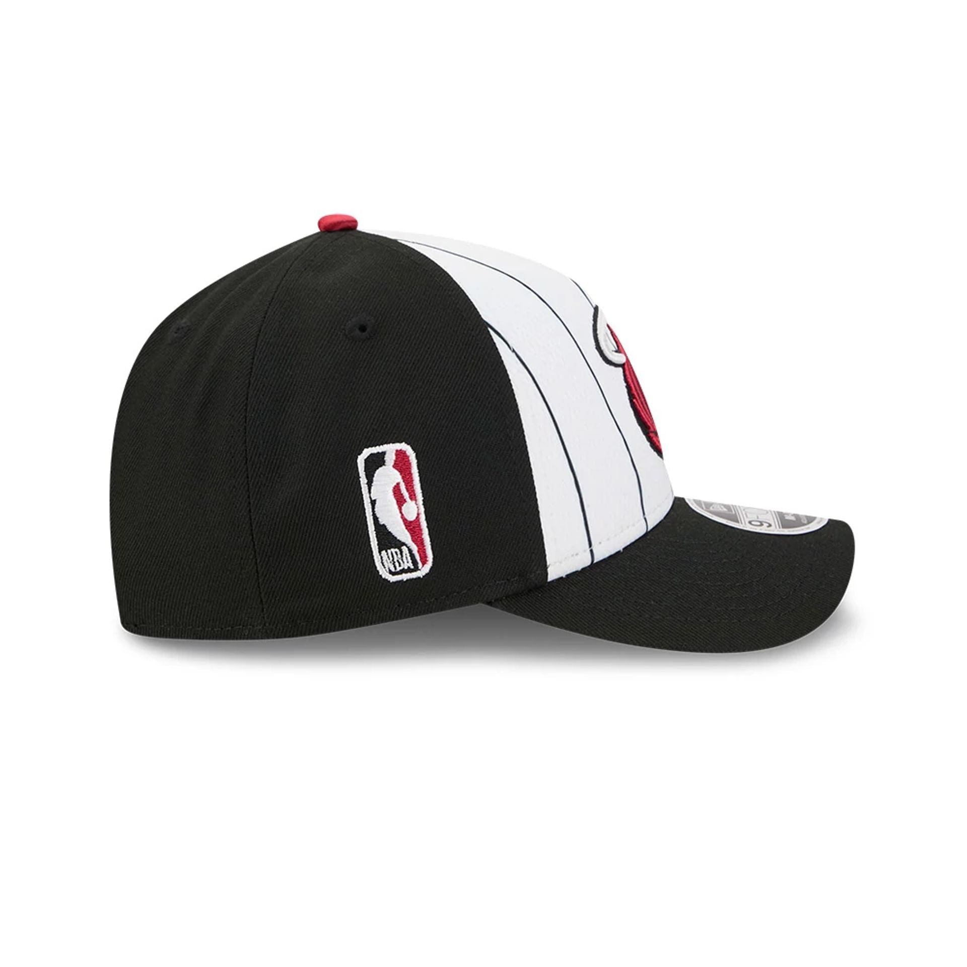 This is a Miami Heat NBA Tip Off 2025 Black 9FORTY M-Crown A-Frame Adjustable Cap 6