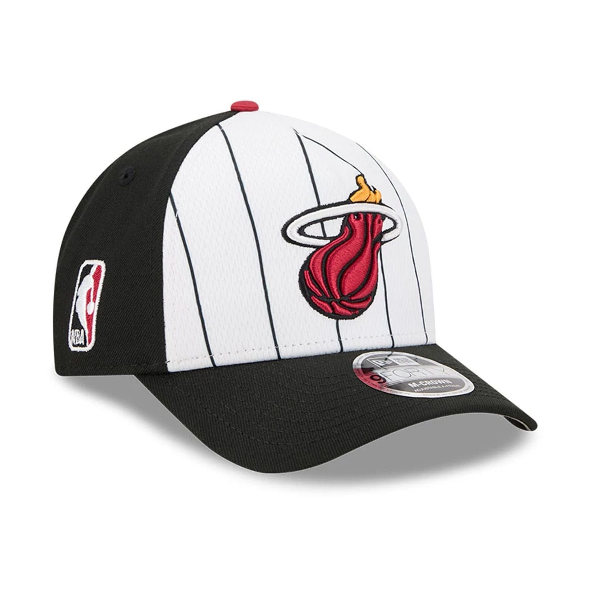 This is a Miami Heat NBA Tip Off 2025 Black 9FORTY M-Crown A-Frame Adjustable Cap 4