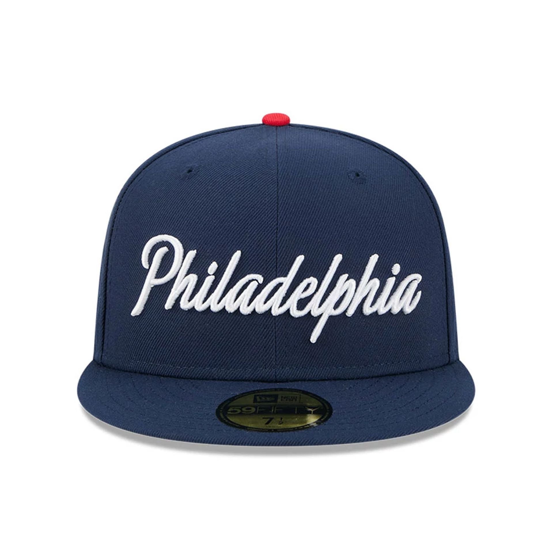 This is a Philadelphia 76ers NBA City Edition Blue 59FIFTY Fitted Cap 3