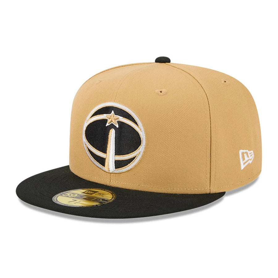 This is a Washington Wizards NBA City Edition Beige 59FIFTY Fitted Cap 3