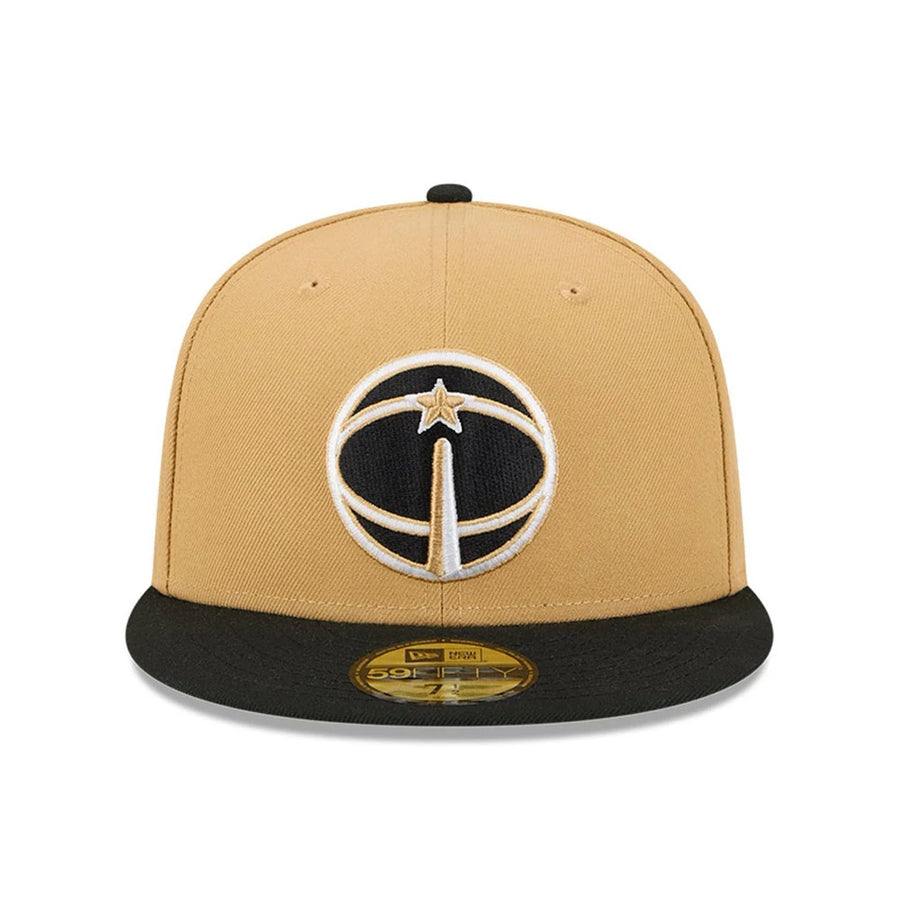 This is a Washington Wizards NBA City Edition Beige 59FIFTY Fitted Cap 4