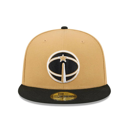 This is a Washington Wizards NBA City Edition Beige 59FIFTY Fitted Cap 4