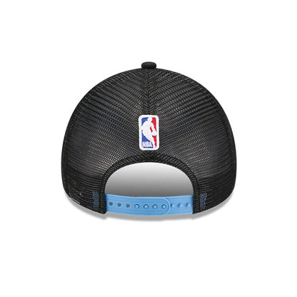 This is a Chicago Bulls NBA City Edition Black 9FORTY A-Frame Trucker Adjustable Cap 5