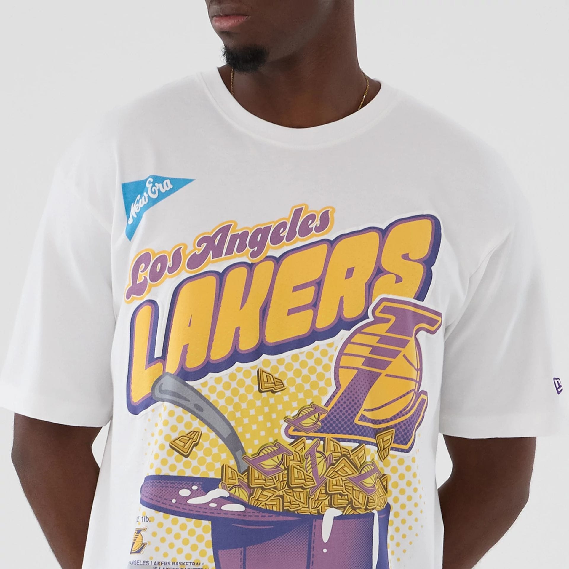 NBA Lifestyle Graphic LA Lakers White T-Shirt | NEC UK