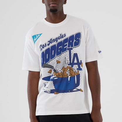 The Male model is wearing LA Dodgers MLB Lifestyle Graphic White T-Shirt  7
