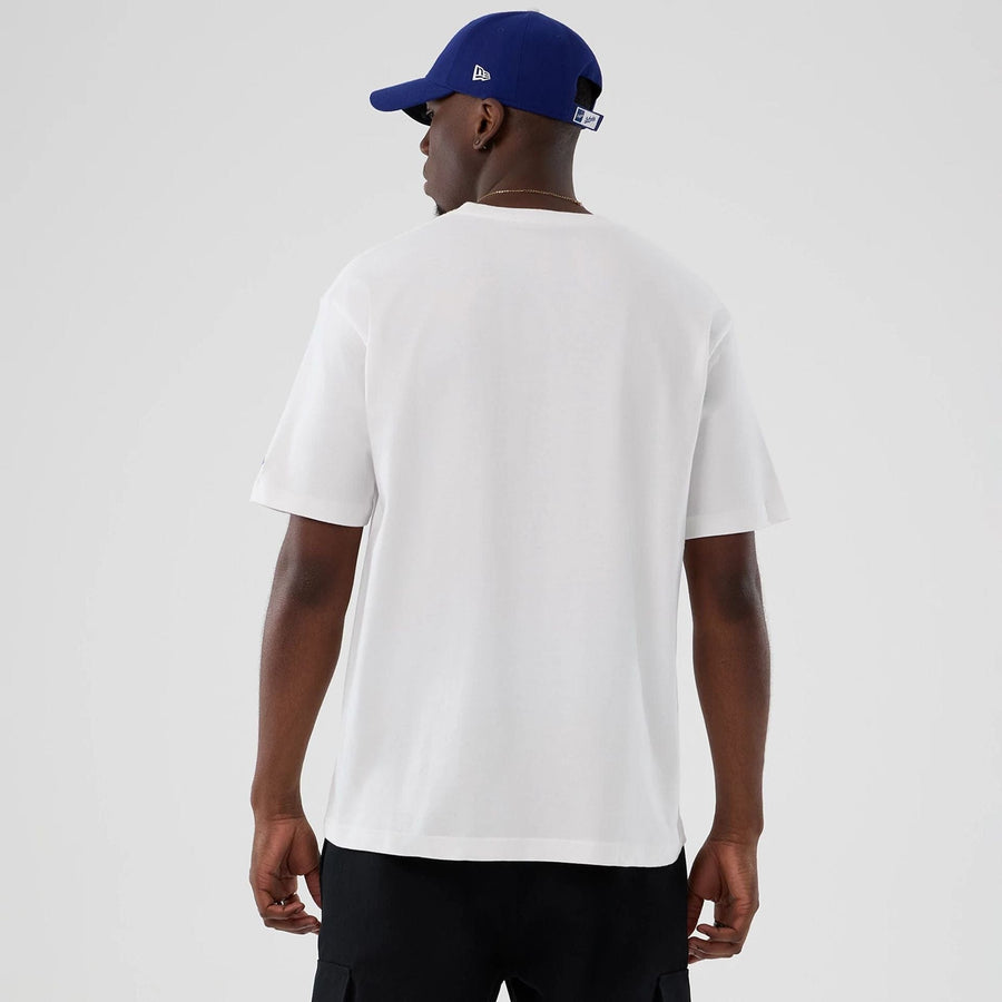 The Male model is wearing LA Dodgers MLB Lifestyle Graphic White T-Shirt  2