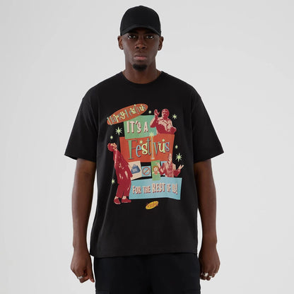 The Male model is wearing Seinfeld Lifestyle Graphic Black T-Shirt  1