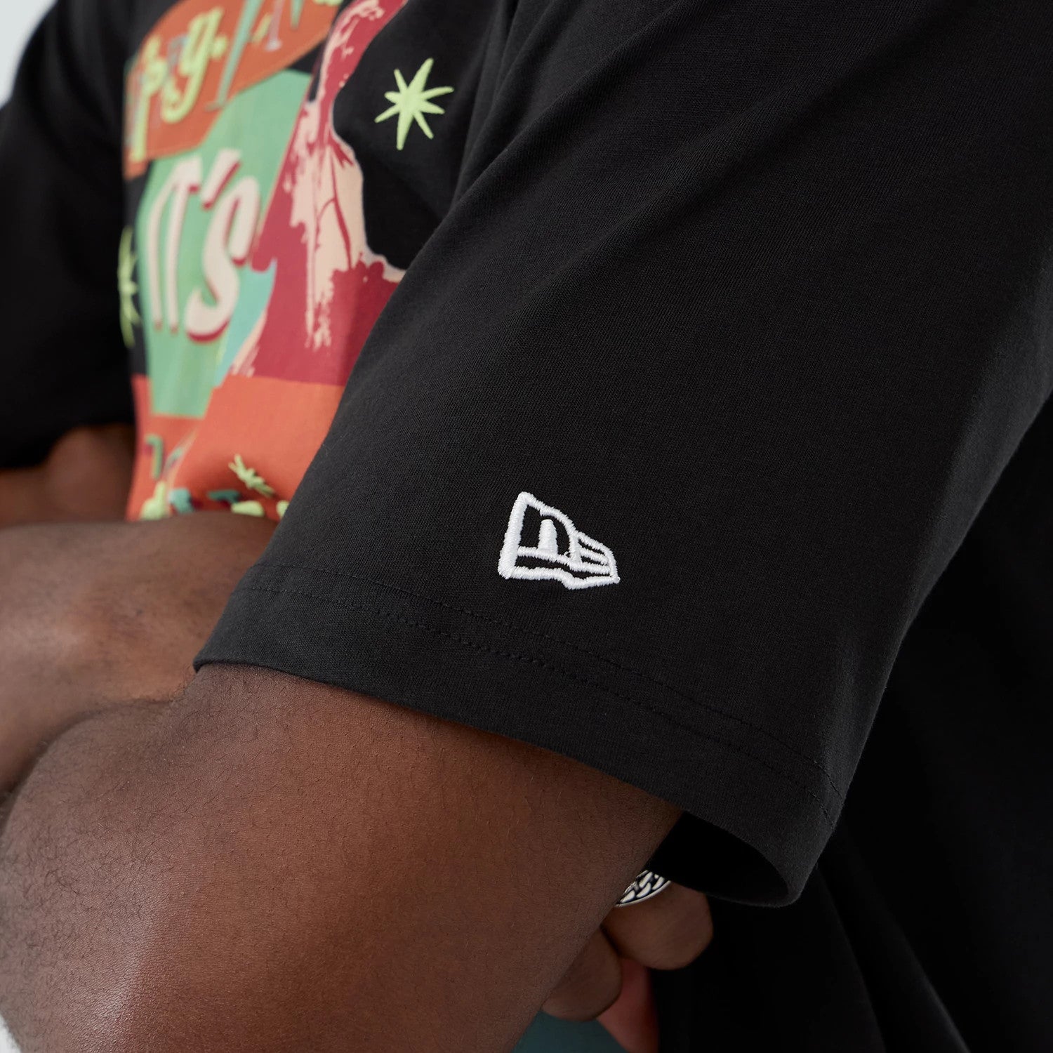 The Male model is wearing Seinfeld Lifestyle Graphic Black T-Shirt 4