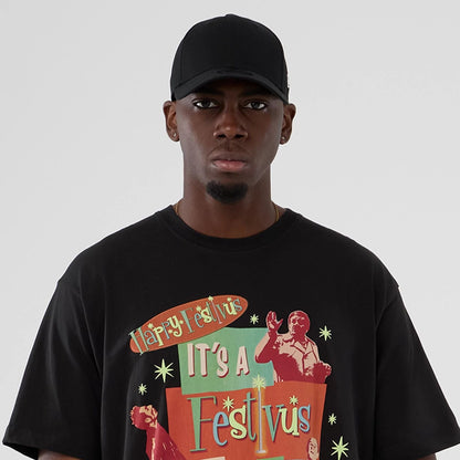 The Male model is wearing Seinfeld Lifestyle Graphic Black T-Shirt  5