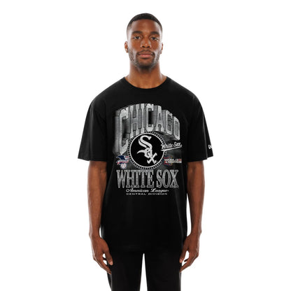 The Male model is wearing Chicago White Sox MLB Sport Classic Black T-Shirt 6