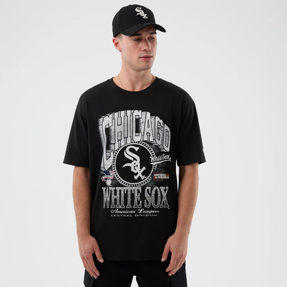 The Male model is wearing Chicago White Sox MLB Sport Classic Black T-Shirt 1