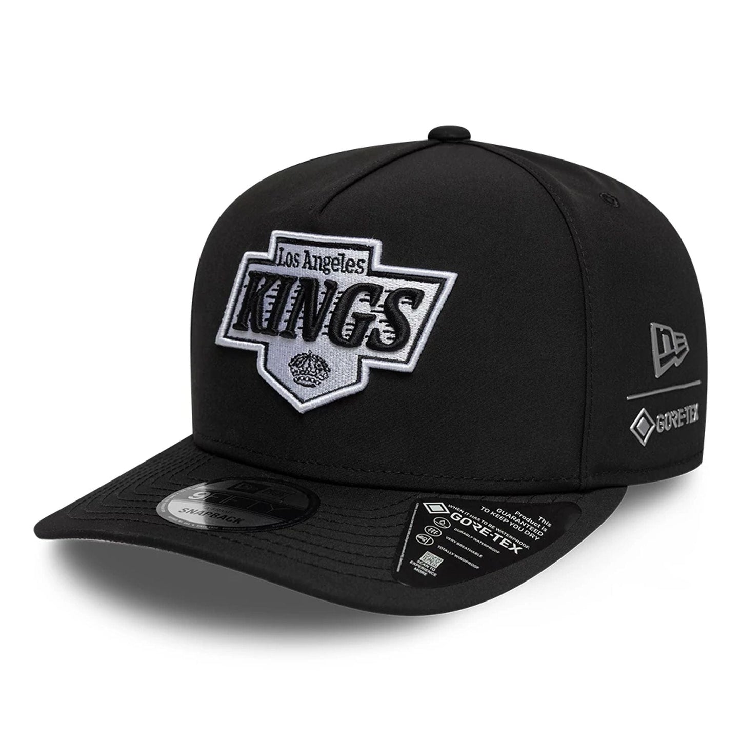 This is a LA Kings NHL Gore-Tex Black 9FIFTY A-Frame Snapback Adjustable Cap 1